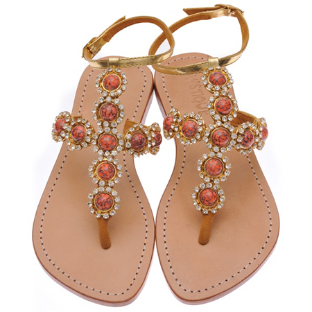 Mystique Orange Crystal Sandal